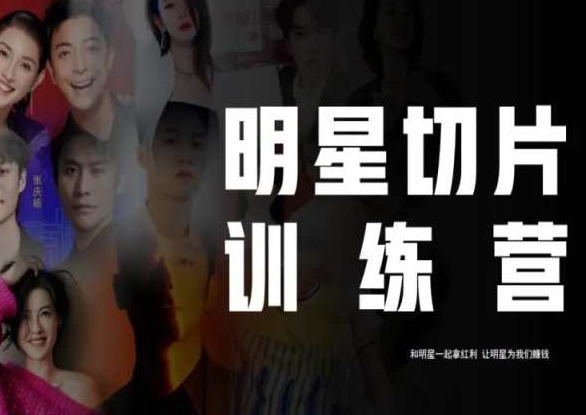 王子·明星切片线上训练营（2023），和明星一起拿红利，让明星为我们赚钱-萝卜兔资源站