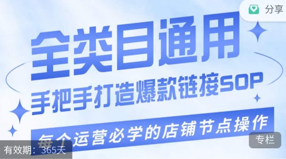 单品爆款打造实操运营，单品爆款从“0”-“1”手把手演练运营步骤-萝卜兔资源站