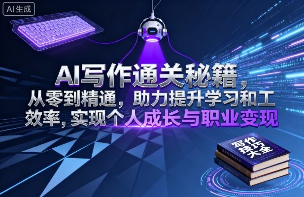 AI写作通关秘籍，从零到精通，助力提升学习和工作效率，实现个人成长与职业变现-萝卜兔资源站