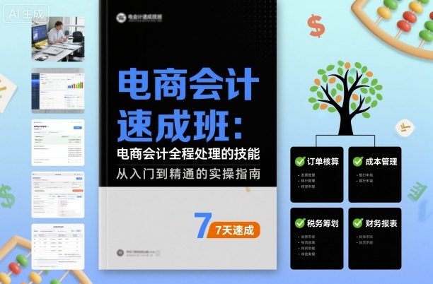 电商会计速成班，电商会计全程处理的技能-萝卜兔资源站
