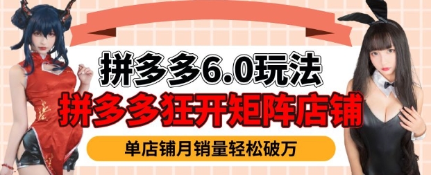 拼多多虚拟商品暴利6.0玩法，轻松实现月入过W-萝卜兔资源站