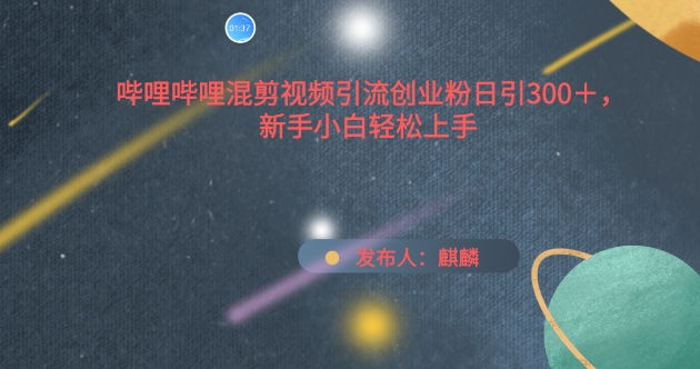 哔哩哔哩混剪视频引流创业粉日引300+，新手小白轻松上手【揭秘】-萝卜兔资源站