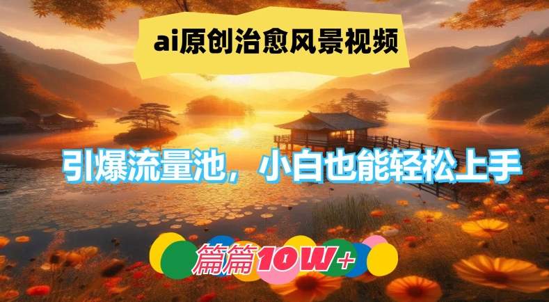 ai原创治愈风景视频，引爆流量池，小白也能轻松上手，篇篇10w+【揭秘】-萝卜兔资源站