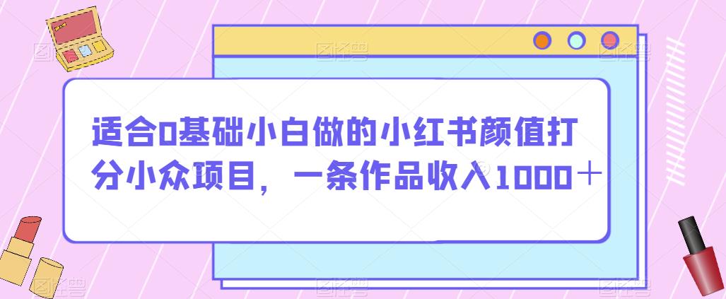 适合0基础小白做的小红书颜值打分小众项目，一条作品收入1000＋【揭秘】-萝卜兔资源站
