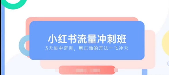 小红书流量冲刺班2025，最懂小红书的女人，快速教你2025年入局小红书-萝卜兔资源站