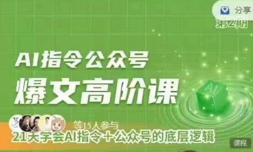 Ai指令公众号高阶课，学会ai指令+公众号的底层逻辑-萝卜兔资源站