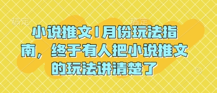 小说推文1月份玩法指南，终于有人把小说推文的玩法讲清楚了!-萝卜兔资源站