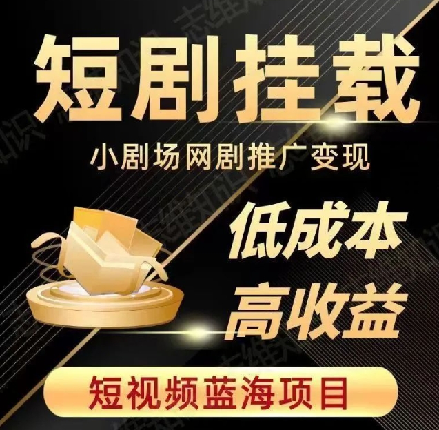 2023短视频蓝海项目，抖音快手短剧推广变现教程，低成本高收益-萝卜兔资源站