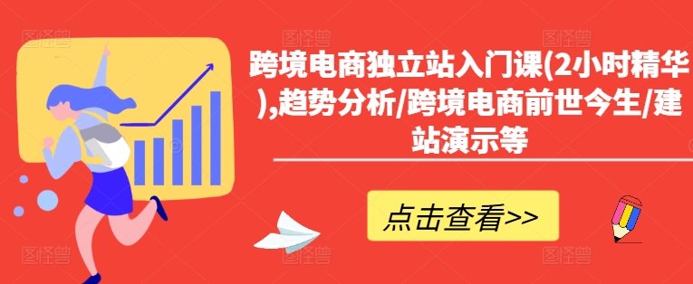 跨境电商独立站入门课(2小时精华),趋势分析/跨境电商前世今生/建站演示等-萝卜兔资源站