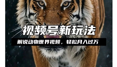 利用动物世界解说视频，赚分成计划收益，轻松月入过W，操作简单【揭秘】-萝卜兔资源站