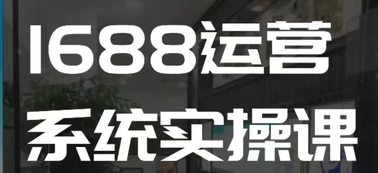 1688高阶运营系统实操课，快速掌握1688店铺运营的核心玩法-萝卜兔资源站