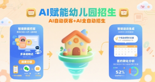 AI赋能幼儿园招生，AI自动获客+AI全自动招生-萝卜兔资源站