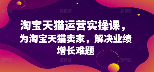 淘宝天猫运营实操课，为淘宝天猫卖家，解决业绩增长难题-萝卜兔资源站