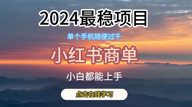 2024最稳蓝海项目，小红书商单项目，没有之一【揭秘】-萝卜兔资源站