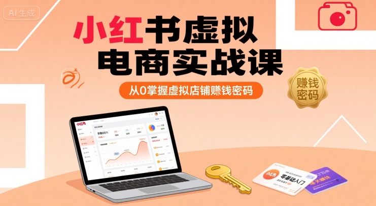 小红书虚拟电商实战课，从0掌握虚拟店铺賺钱密码-萝卜兔资源站