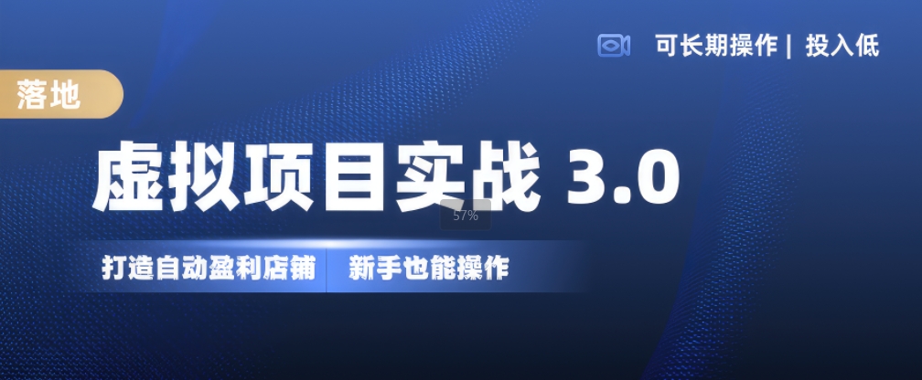 虚拟项目实战3.0，打造自动盈利店铺，可长期操作投入低，新手也能操作-萝卜兔资源站