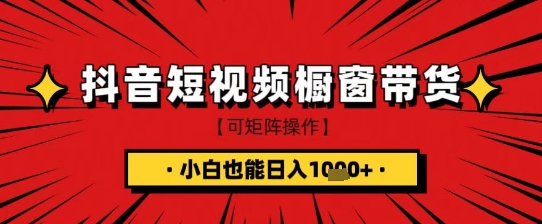 抖音短视频食品橱窗带货，小白轻松上手日入1k+【揭秘】-萝卜兔资源站