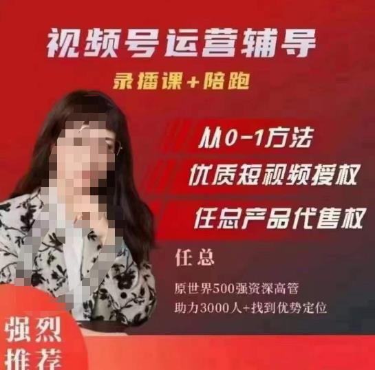 任姐视频号运营，懂老板的任总视频号短视频运营，从0到1做视频号课程-萝卜兔资源站