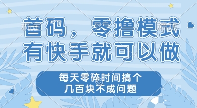 首码零撸项目，有快手就可以做，每天业务时间搞个几张不是问题【揭秘】-萝卜兔资源站