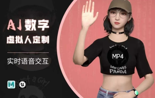 Ai数字人虚拟(智能体)实时语音交互特训营，​自行定制超写实角色AI数字人交互技术-萝卜兔资源站