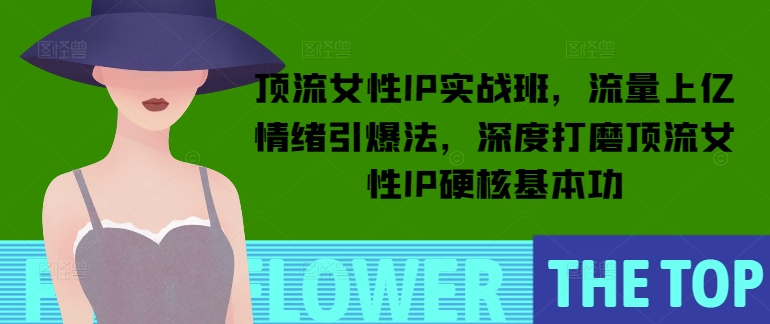 顶流女性IP实战班，流量上亿情绪引爆法，深度打磨顶流女性IP硬核基本功-萝卜兔资源站