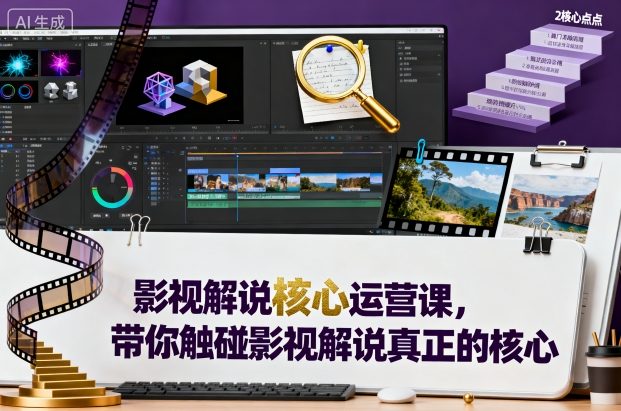 影视解说核心运营课，带你触碰影视解说真正的核心-萝卜兔资源站