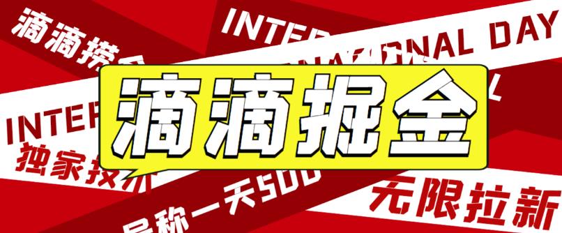 最近外面收费卖888起步很火的滴滴掘金项目教学详解，号称一天收益500+【详细文字步骤+教学视频】-萝卜兔资源站