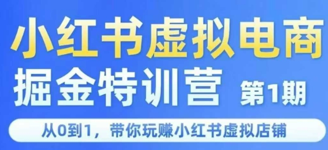小红书虚拟电商掘金特训营第1期，从0到1，带你玩转小红书虚拟店铺-萝卜兔资源站