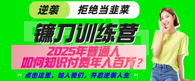 【网创项目终点站-镰刀训练营超级IP合伙人】25年普通人如何通过知识付费实现逆袭【揭秘】-萝卜兔资源站