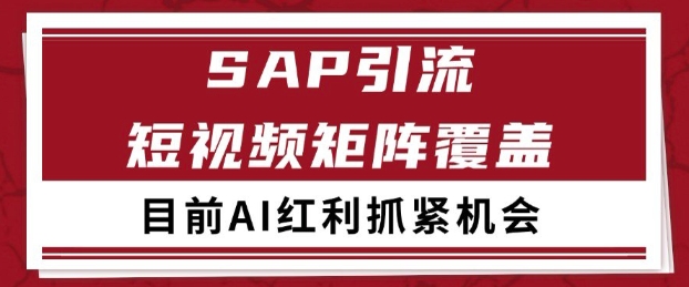 小红书某音sap赛道引流获客 自热矩阵日引200+【揭秘】-萝卜兔资源站