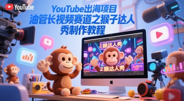 YouTube出海项目，油管长视频赛道之猴子达人秀制作教程-萝卜兔资源站