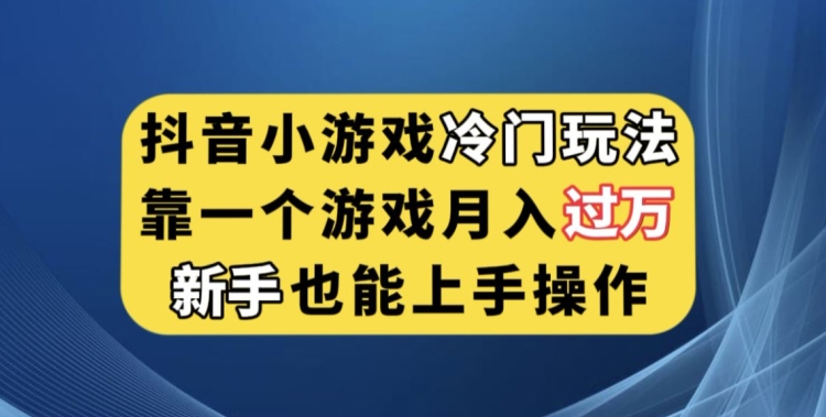 抖音小游戏冷门玩法，靠一个游戏月入过万，新手也能轻松上手【揭秘】-萝卜兔资源站
