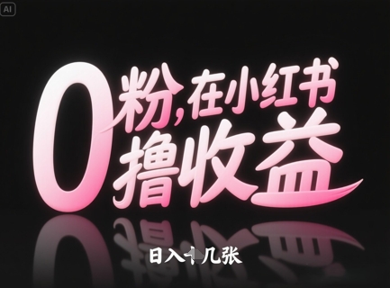 0粉在小红书撸收益，日入几张-萝卜兔资源站