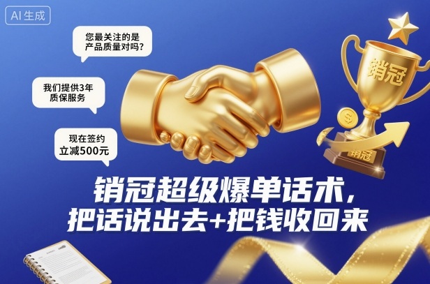 销冠超级爆单话术，把话说出去+把钱收回来-萝卜兔资源站