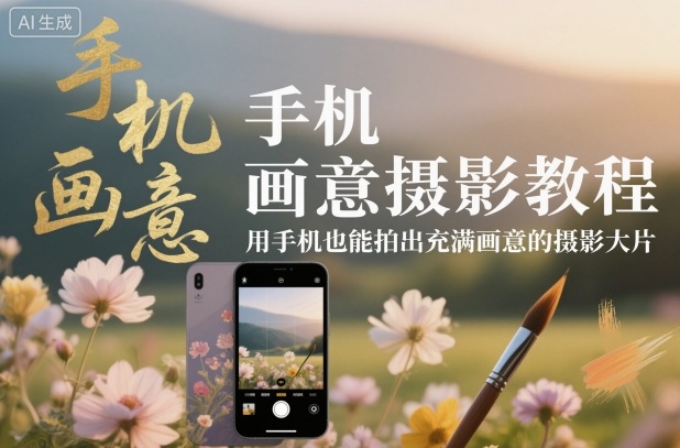 手机画意摄影教程，用手机也能拍出充满画意的摄影大片-萝卜兔资源站