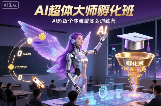 AI超体大师孵化班，AI超级个体流量实战训练营-萝卜兔资源站
