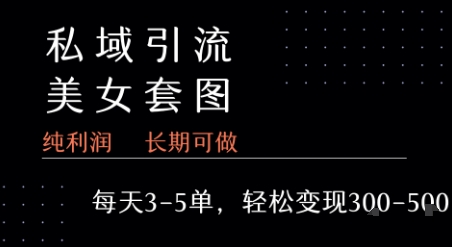私域卖套图每天3-5单   每单利润99-2张+-萝卜兔资源站
