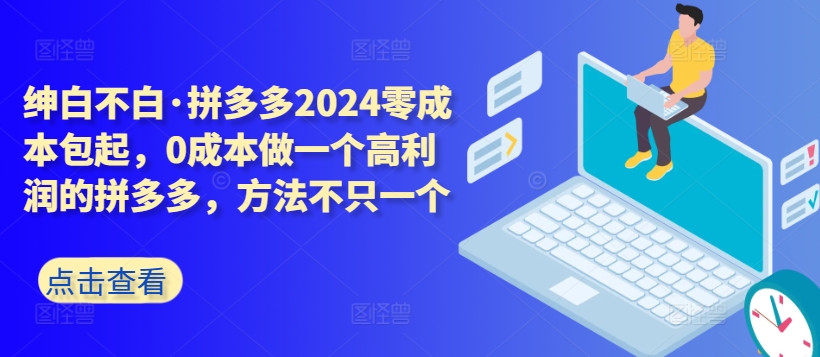 拼多多2024零成本包起，0成本做一个高利润的拼多多，方法不只一个-萝卜兔资源站