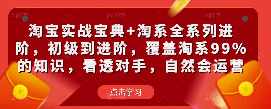 淘宝实战宝典+淘系全系列进阶，初级到进阶，覆盖淘系99%的知识，看透对手，自然会运营【揭秘】-萝卜兔资源站