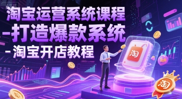 淘宝运营系统课程-打造爆款系统-淘宝开店教程-萝卜兔资源站