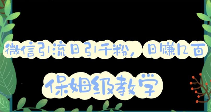微信互推圈半自动引流方案，矩阵操作日引千人思路【详细视频教程】-萝卜兔资源站