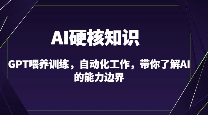 AI硬核知识-GPT喂养训练，自动化工作，带你了解AI的能力边界（10节课）-萝卜兔资源站