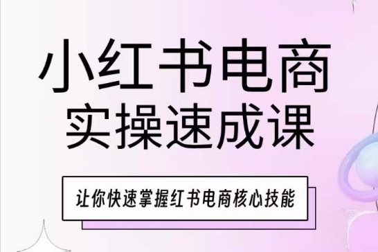 小红书电商实操速成课，让你快速掌握红书电商核心技能-萝卜兔资源站