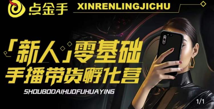 2023点金手·新人零基础手播带货孵化营：账号运营篇+主播话术篇+数据流量篇等-萝卜兔资源站
