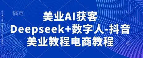 美业AI获客Deepseek+数字人-抖音美业教程电商教程-萝卜兔资源站