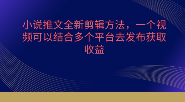 小说推文全新剪辑方法，一个视频可以结合多个平台去发布获取【揭秘】-萝卜兔资源站