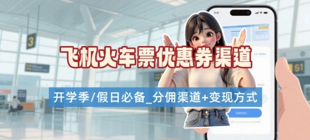 学生党必看！机票火车票优惠券申请渠道 + 项目打法，开学季节日速存-萝卜兔资源站