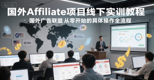 国外Affiliate项目线下实训教程，国外广告联盟从零开始的具体操作全流程-萝卜兔资源站