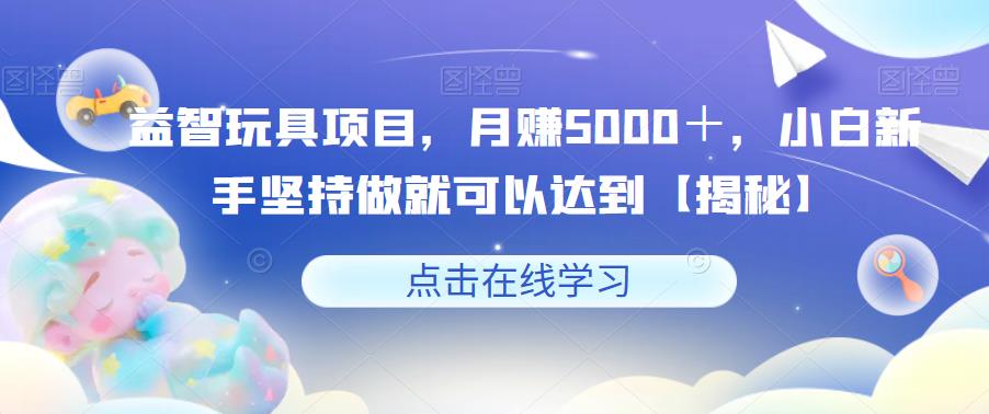 益智玩具项目，月赚5000＋，小白新手坚持做就可以达到【揭秘】-萝卜兔资源站