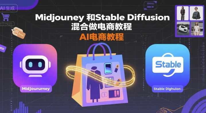 Midjourney和Stable Diffusion混合做电商教程-ai电商教程-萝卜兔资源站